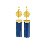 Aflé Bijoux Akan Chain Earrings - Blue